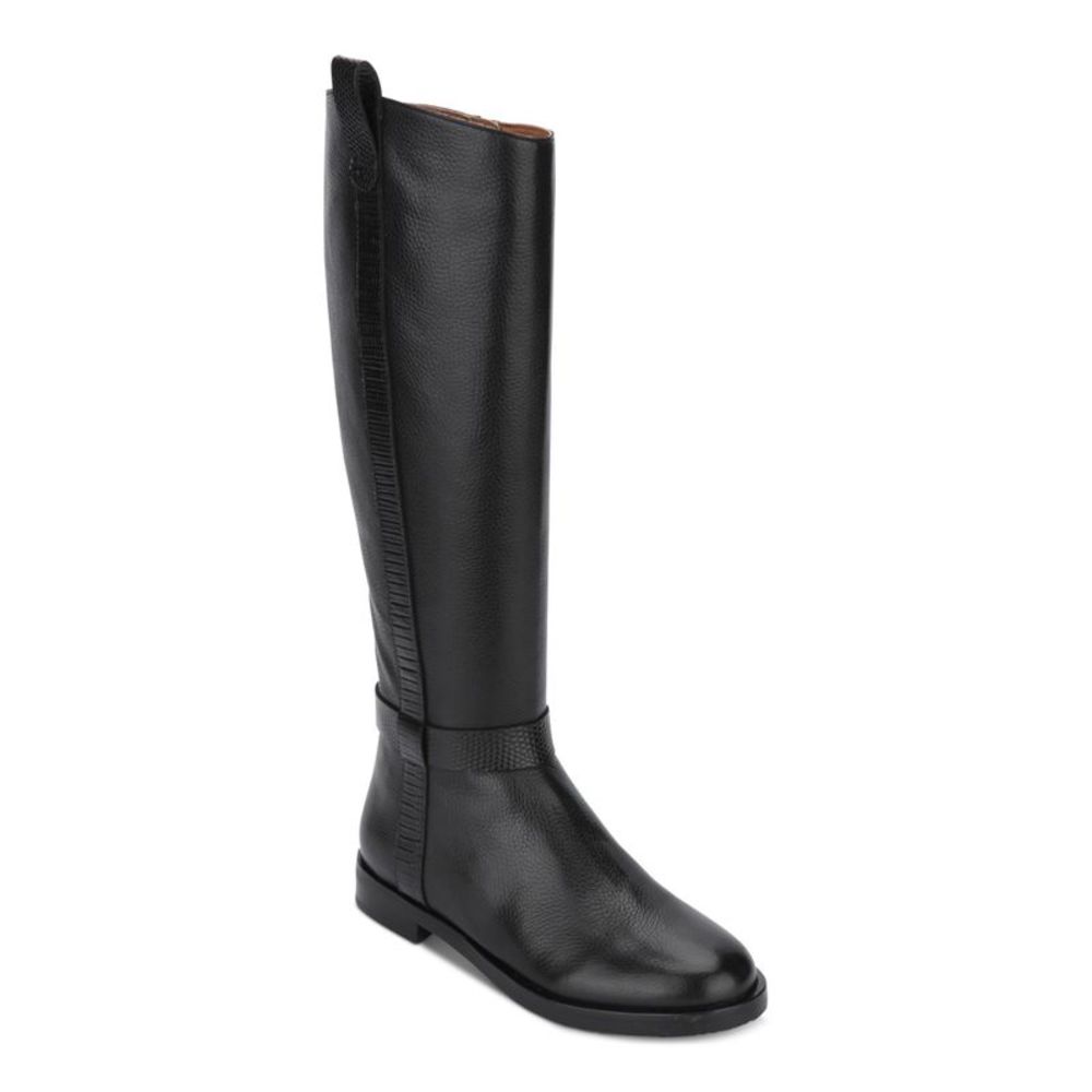 GENTLE SOULS KENNETH COLE Womens Black Snake Terran Leather Riding Boot 8.5 M